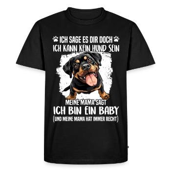 Propriétaire de Rottweiler T Mère de Rottweiler - T-shirt Premium bio Homme - noir - Devant - Nico (187cm)