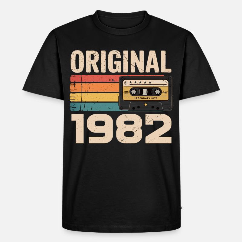 Originales 1982er Retro-Jubiläum 1982 - Männer Premium Bio T-Shirt - Schwarz