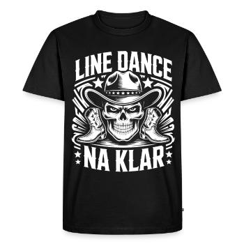 Cowboy en Ligne de Crâne - T-shirt Premium bio Homme - noir - Devant - Nico (187cm)