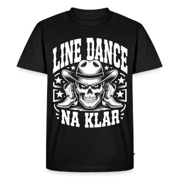Cowboy en Ligne de Crâne - T-shirt Premium bio Homme - noir - Devant - Nico (187cm)