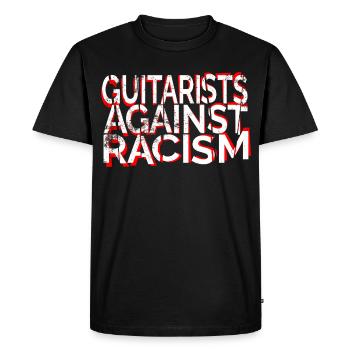 Guitaristes contre le racisme - T-shirt Premium bio Homme - noir - Devant - Nico (187cm)