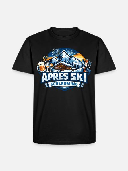 Après Ski Schladming - Männer Premium Bio T-Shirt - Schwarz