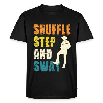 Pas et balancement en mode shuffle - T-shirt Premium bio Homme - noir - Devant - Nico (187cm)