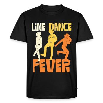 Line Dance Fever Silhouettes - Men's Premium Organic T-Shirt - black - Front - Nico (187cm)