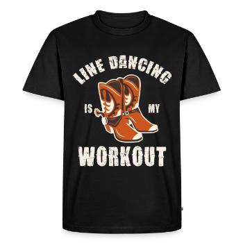 Chaussures de sport de danse en ligne - T-shirt Premium bio Homme - noir - Devant - Nico (187cm)