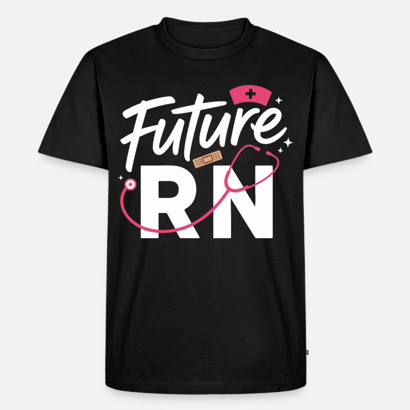 Future RN Stethoskop & Klinik - Männer Premium Bio T-Shirt - Schwarz