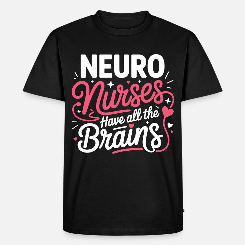 NeuroNurse All Brains Design - Männer Premium Bio T-Shirt - Schwarz