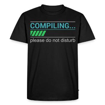 T-shirt Programmeur drôle - Compilation, s’il vous plaît - T-shirt Premium bio Homme - noir - Devant - Nico (187cm)