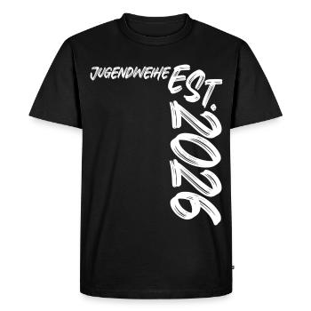 Jugendweihe Est. 2026 - Men's Premium Organic T-Shirt - black - Front - Nico (187cm)