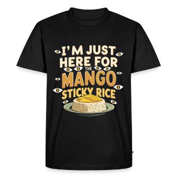 Riz gluant à la mangue - T-shirt Premium bio Homme - noir - Devant - Nico (187cm)