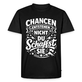 Les opportunités se présentent lorsque vous les créez - T-shirt Premium bio Homme - noir - Devant - Nico (187cm)