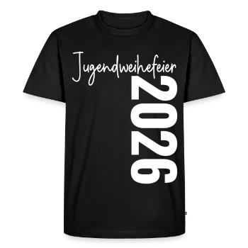 Youth Consecration Ceremony 2026 - Men's Premium Organic T-Shirt - black - Front - Nico (187cm)