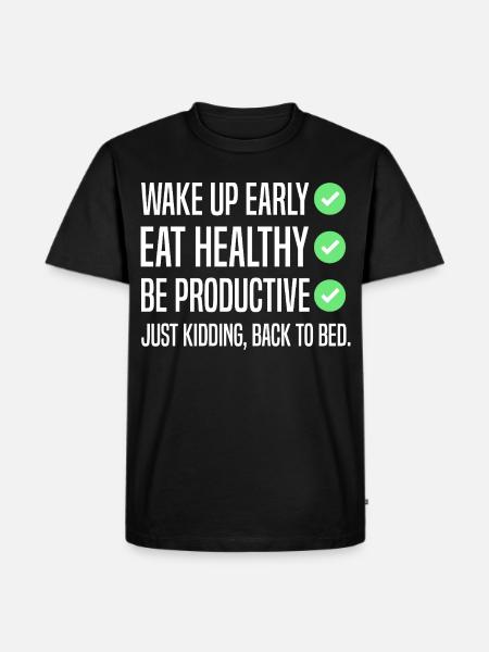 Funny New Year's Resolution - Men's Premium Organic T-Shirt - black