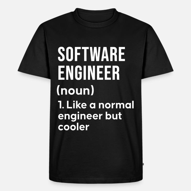 Software Engineer Spruch Shirt - Männer Premium Bio T-Shirt - Schwarz