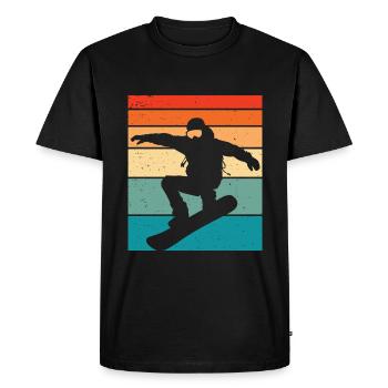 Snowboard retro snowboarding - Men's Premium Organic T-Shirt - black - Front - Nico (187cm)