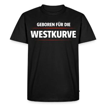 Born for the Westkurve - Men's Premium Organic T-Shirt - black - Front - Nico (187cm)