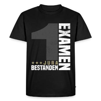 Félicitations pour le premier examen de droit - T-shirt Premium bio Homme - noir - Devant - Nico (187cm)