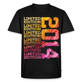 ÉDITION LIMITÉE 2014 12 ANS 12E ANNIVERSAIRE - T-shirt Premium bio Homme - noir - Devant - Nico (187cm)