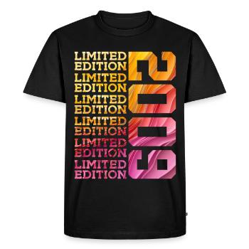 ÉDITION LIMITÉE 2009 17 ANS 17E ANNIVERSAIRE - T-shirt Premium bio Homme - noir - Devant - Nico (187cm)
