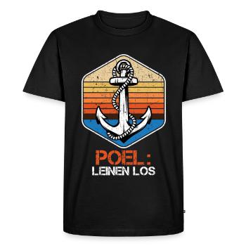 Marin POEL LINES Los Poel Souvenier Drôle - T-shirt Premium bio Homme - noir - Devant - Nico (187cm)