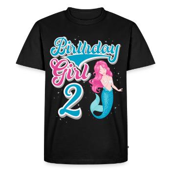 Sirène d’anniversaire de 2e anniversaire - T-shirt Premium bio Homme - noir - Devant - Nico (187cm)