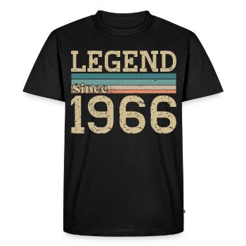 Legend since 1966 Anniversary 1966 Vintage - Men's Premium Organic T-Shirt - black - Front - Nico (187cm)