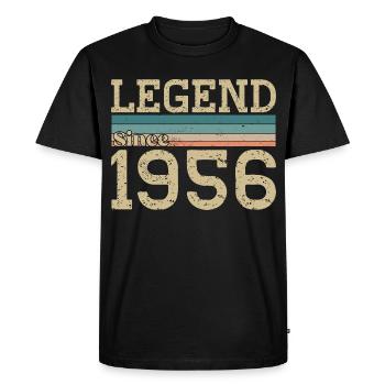 Legend since 1956 Anniversary 1956 Vintage - Men's Premium Organic T-Shirt - black - Front - Nico (187cm)