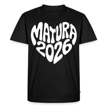 Matura 2026 Forme de cœur - T-shirt Premium bio Homme - noir - Devant - Nico (187cm)