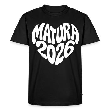 Cœur Matura 2026 - T-shirt Premium bio Homme - noir - Devant - Nico (187cm)