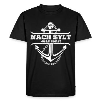 Vacances en mer du Nord À SYLT ET QUOI D'AUTRE ? Trucs amusants - T-shirt Premium bio Homme - noir - Devant - Nico (187cm)