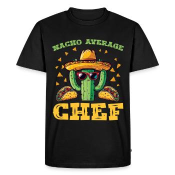 Cactus Taco Macho Fiesta - T-shirt Premium bio Homme - noir - Devant - Nico (187cm)