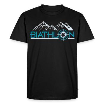 biathlon - Men's Premium Organic T-Shirt - black - Front - Nico (187cm)