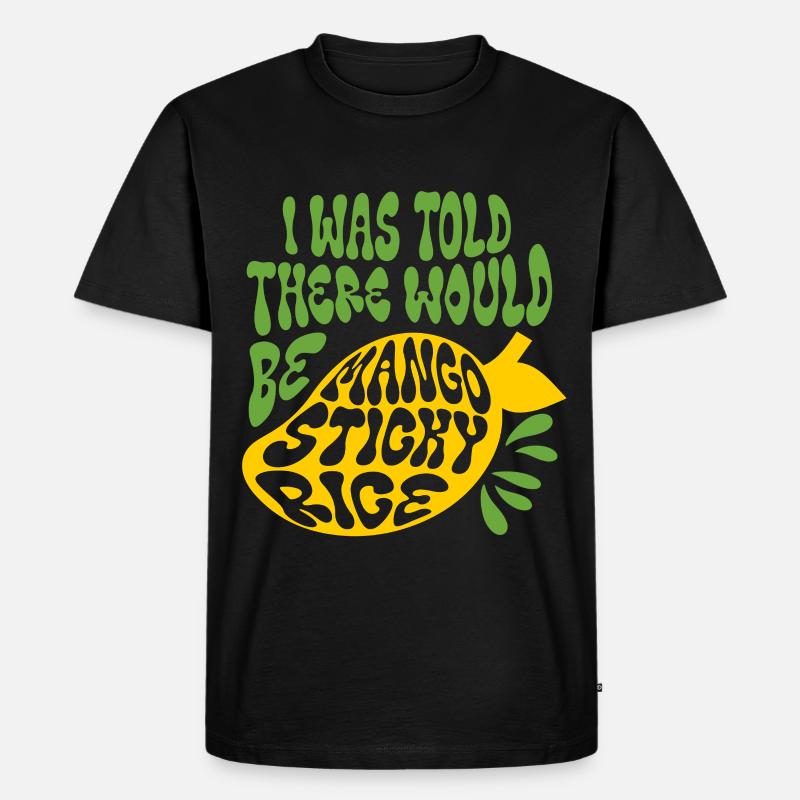 Mango Sticky Reis - Männer Premium Bio T-Shirt - Schwarz