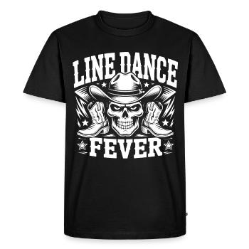 Line Dance Skull Boots - Men's Premium Organic T-Shirt - black - Front - Nico (187cm)
