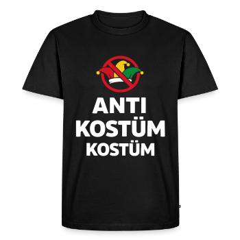 Déguisement de carnaval minimaliste pour un costume anti-costume - T-shirt Premium bio Homme - noir - Devant - Nico (187cm)