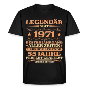 1971 vintage 55 years perfectly aged - Men's Premium Organic T-Shirt - black - Front - Nico (187cm)