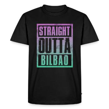 Directement sorti de Bilbao - T-shirt Premium bio Homme - noir - Devant - Nico (187cm)