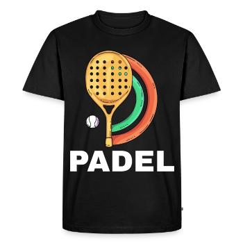 I can't I have padel - Men's Premium Organic T-Shirt - black - Front - Nico (187cm)