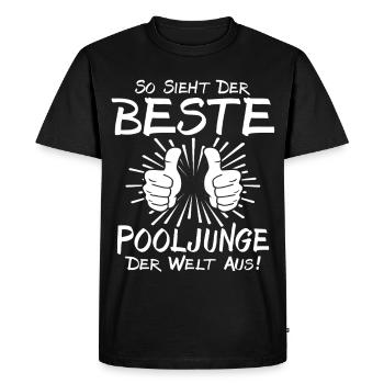 Best Pool Boy - Men's Premium Organic T-Shirt - black - Front - Nico (187cm)