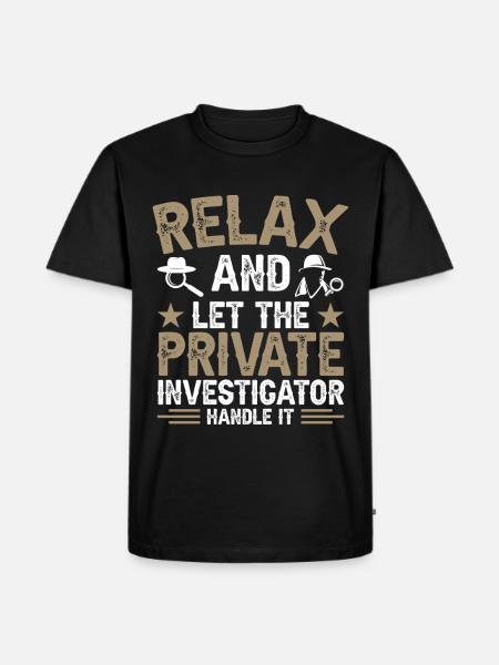 Privatdetektiv-Uniform-Kostüm - Männer Premium Bio T-Shirt - Schwarz
