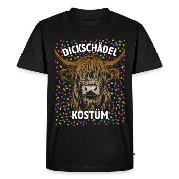 Déguisement têtu de bétail des Highlands - T-shirt Premium bio Homme - noir - Devant - Nico (187cm)