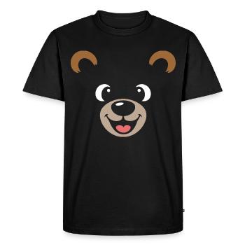 Bear | Big Face Costume Carnival Disguise - Men's Premium Organic T-Shirt - black - Front - Nico (187cm)