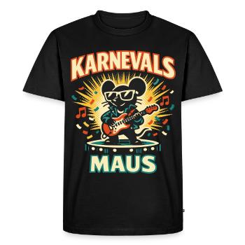 Cadeau de parfum Mouse Rock Carnival Cute - T-shirt Premium bio Homme - noir - Devant - Nico (187cm)