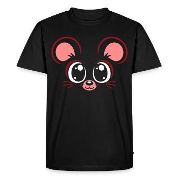 Mouse | Big Face Costume Carnival Disguise - Men's Premium Organic T-Shirt - black - Front - Nico (187cm)