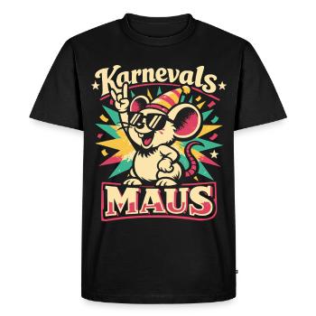 Carnival Mouse Rock Music Funny Gift - Men's Premium Organic T-Shirt - black - Front - Nico (187cm)