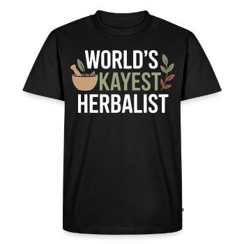 Équipement certifié en médecine clinique végétale - T-shirt Premium bio Homme - noir - Devant - Nico (187cm)