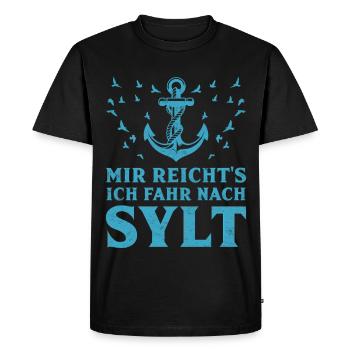 Île de Sylt J’EN AI ASSEZ, JE VAIS À SYLT Drôle - T-shirt Premium bio Homme - noir - Devant - Nico (187cm)