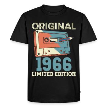 1966 Anniversary 60 Years Vintage 60th Anniversary - Men's Premium Organic T-Shirt - black - Front - Nico (187cm)