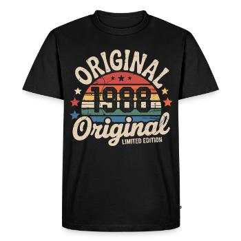 1988 Vintage Édition limitée Cadeau 1988 - T-shirt Premium bio Homme - noir - Devant - Nico (187cm)