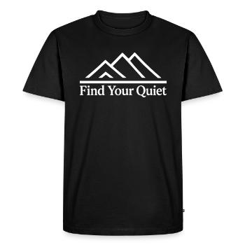 Find Your Quiet Mountains Nature Relaxation - Men's Premium Organic T-Shirt - black - Front - Nico (187cm)